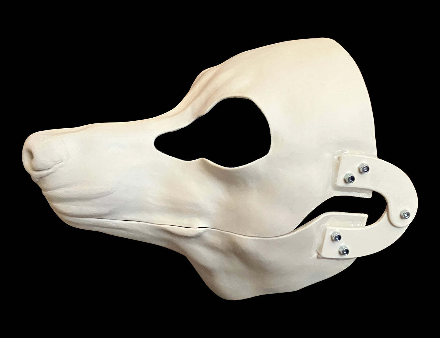 Realistic small canine resin head base / ideal for small domestic dog raccoon dog fennec fox fursuit and cosplay mask
