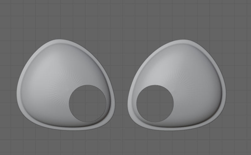 Toony fox Nick 3D printed PLA eye blanks / ideal for a Zootopia inspired fursuit and cosplay mask