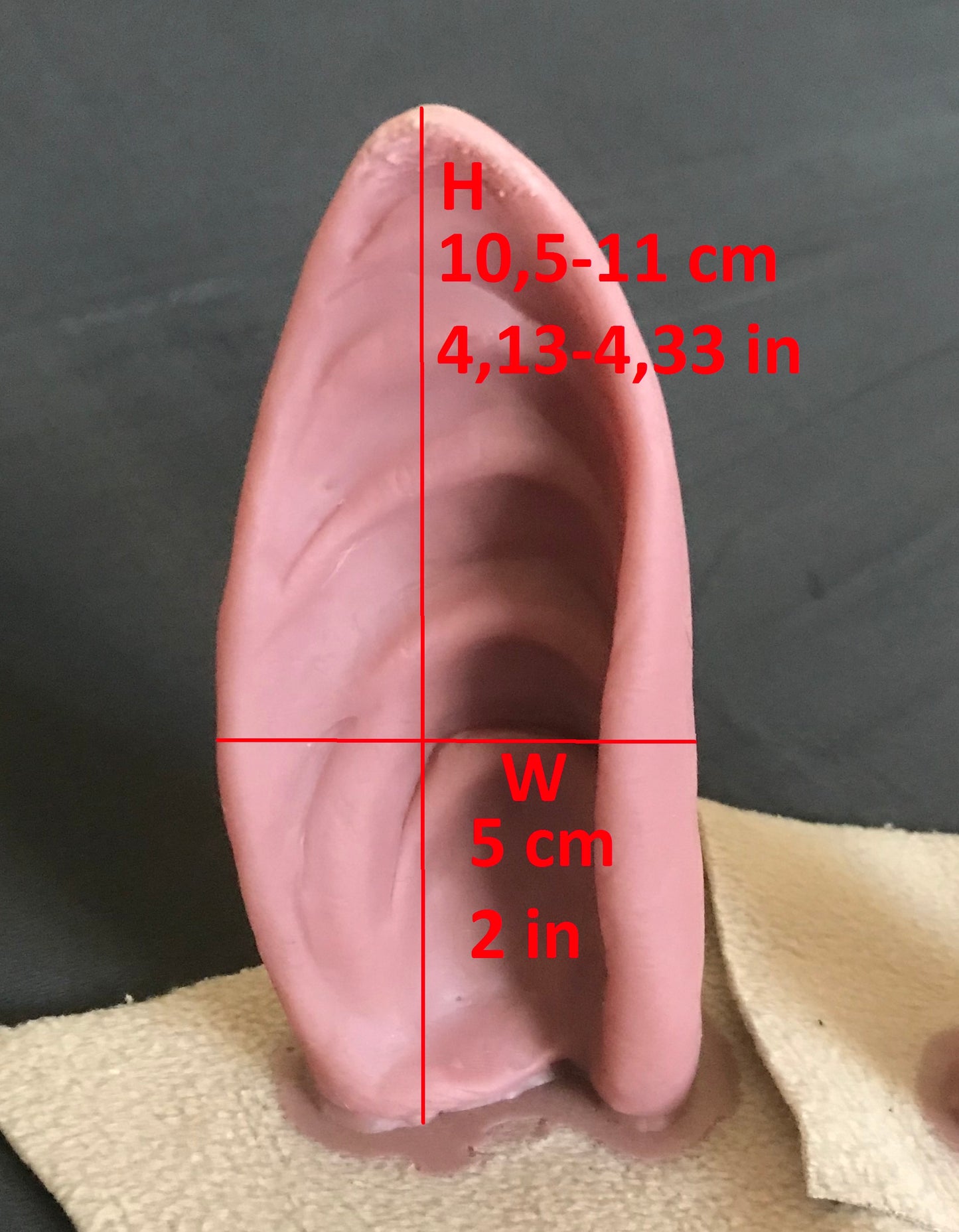 Rodent silicone ears / ideal for rat monster skaven fursuit and cosplay mask