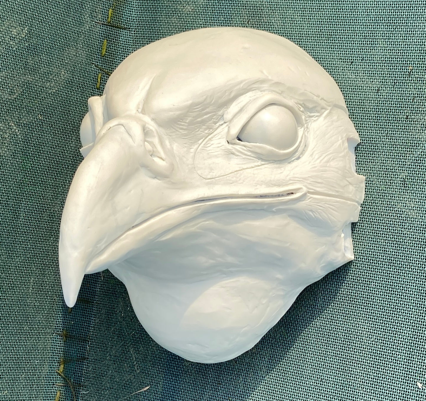 Realistic secretary bird resin head base / also ideal for falcon chicken guinea-fowl gryphon fursuit and cosplay mask