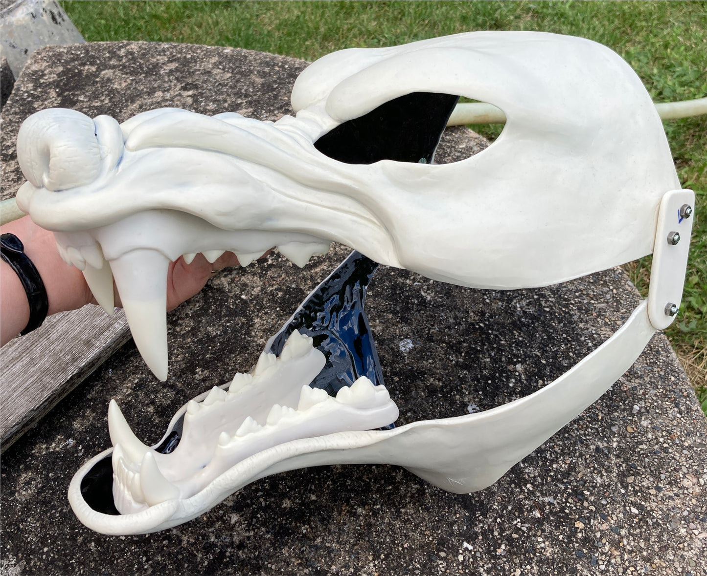 DIY set realistic eastern dragon resin head base + accessories/ also ideal for werewolf and similar monster fursuit and cosplay mask