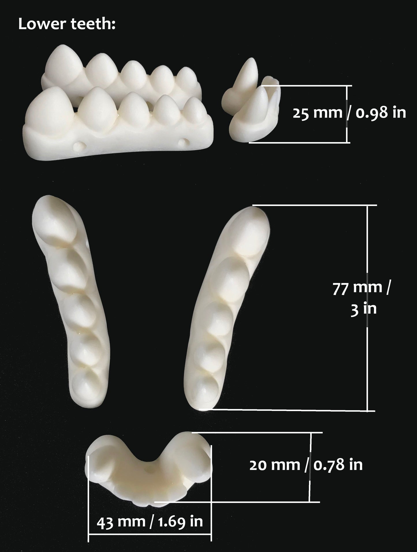 Toony fox Nick resin teeth / ideal for a Zootopia inspired fursuit and cosplay mask