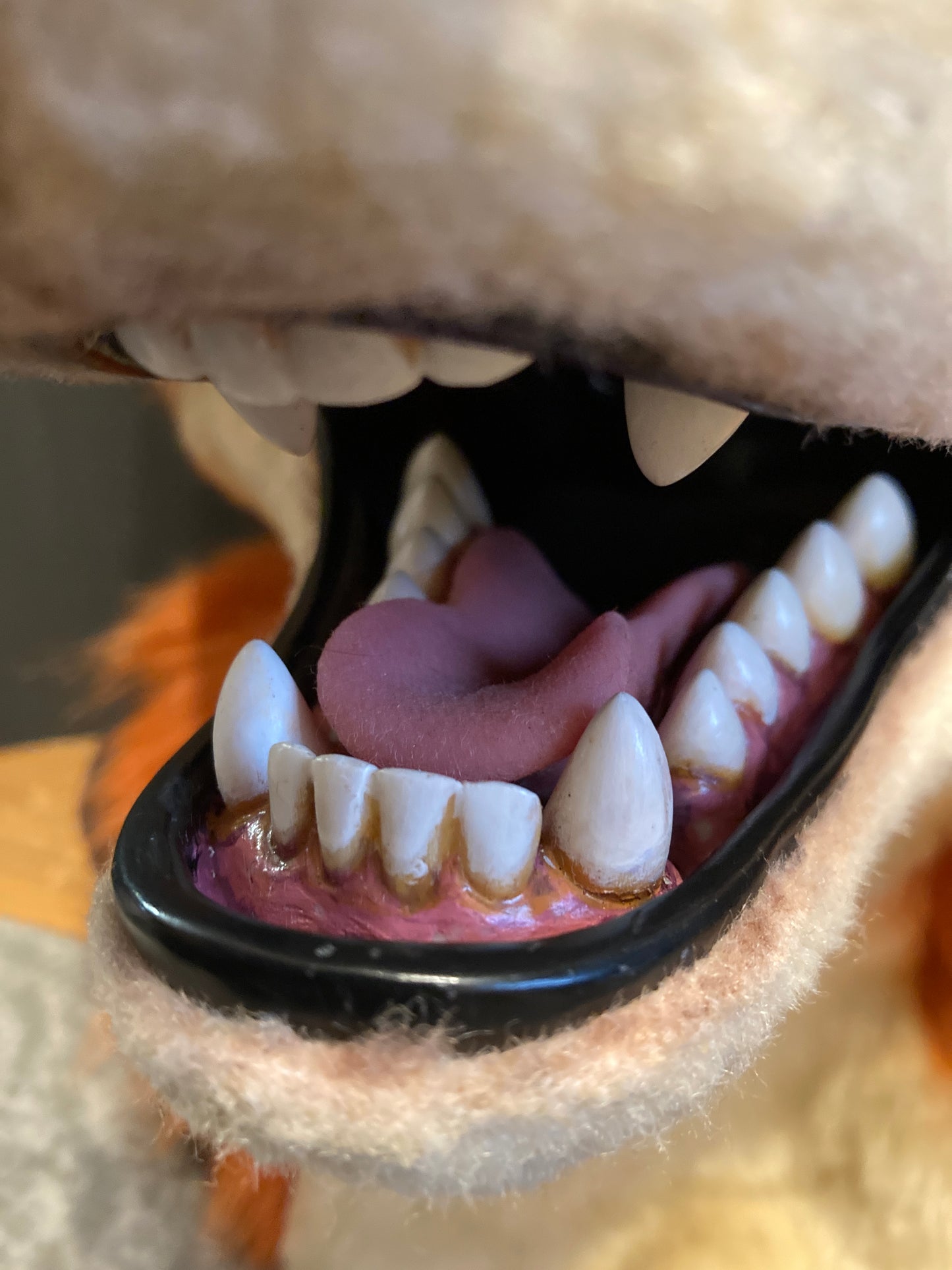 Toony fox Nick slim silicone tongue / ideal for a Zootopia inspired fursuit and cosplay mask