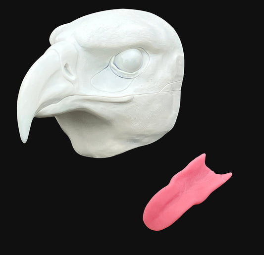 DIY FULL SET realistic eagle resin head base with accessories / also ideal for harpy hawk buzzard gryphon aarakocra fursuit and cosplay mask