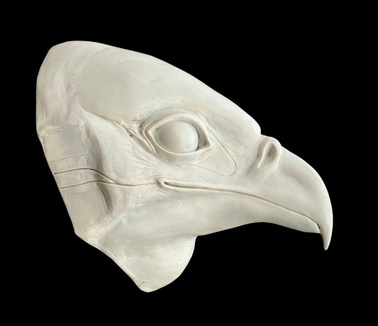 Realistic secretary bird resin head base / also ideal for falcon chicken guinea-fowl gryphon fursuit and cosplay mask