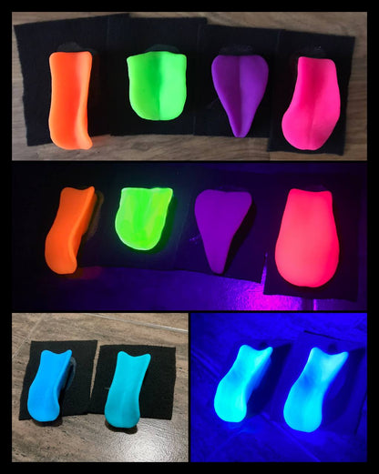 UV reflective animal silicone tongue / ideal for fursuit and cosplay mask