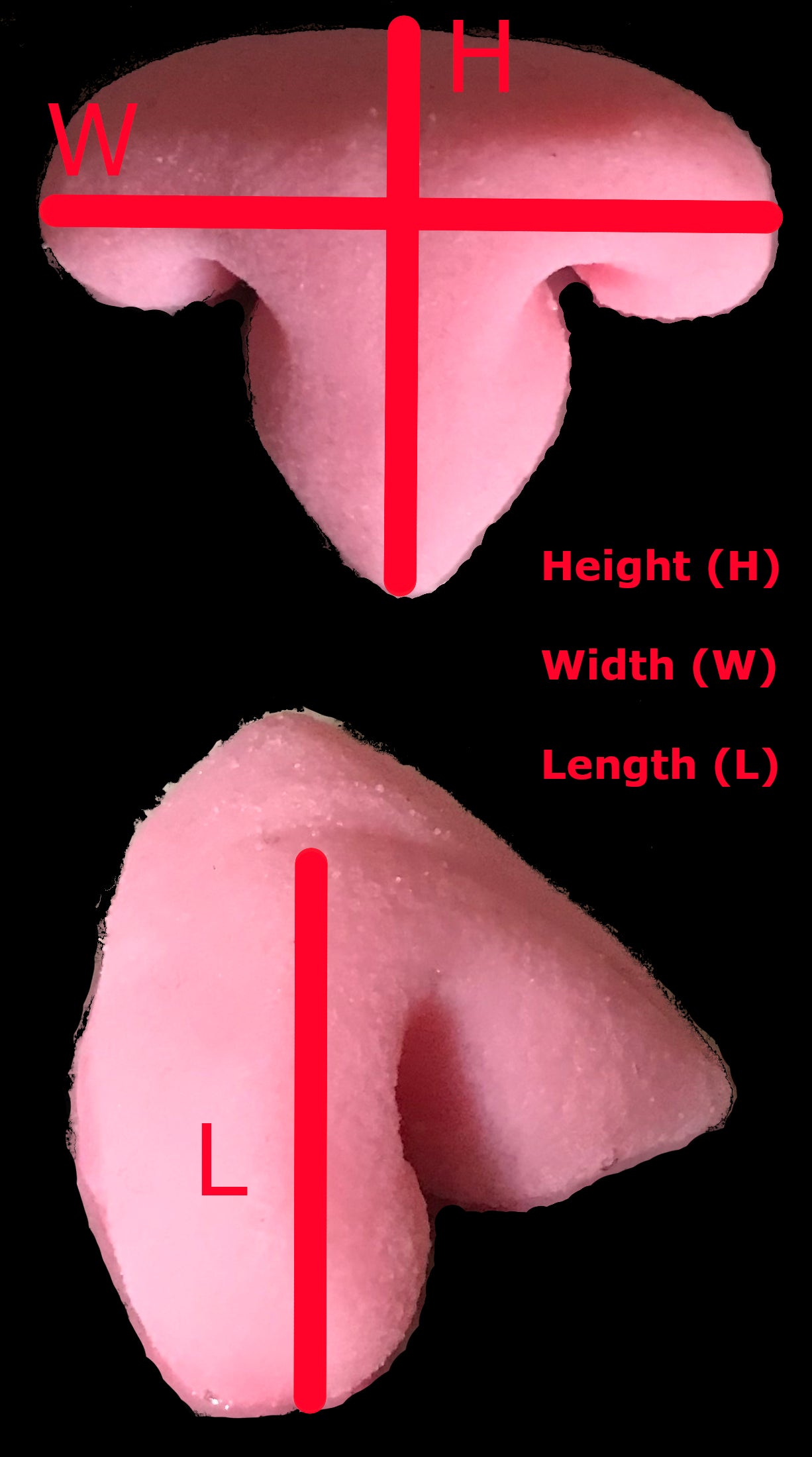 Realistic feline silicone nose / ideal for domestic cat lynx khajiit fursuit and cosplay mask