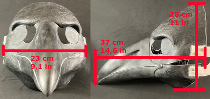 Realistic corvid resin head base / ideal for raven crow magpie jay kenku fursuit and cosplay mask